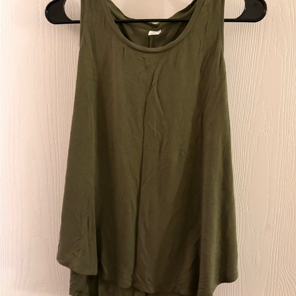 Olive Green Sleeveless Top